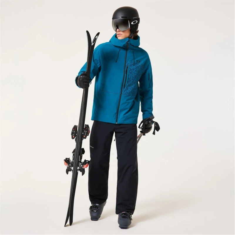 Image of Oakley Mens Canopy Waterproof Insulated Slim Fit Ski Trousers Black male Small