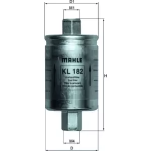 image of Fuel Filter KL182 79858515 by MAHLE Original