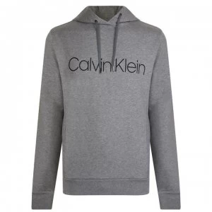 Image of CALVIN KLEIN Front Logo Hoodie - Grey Heather