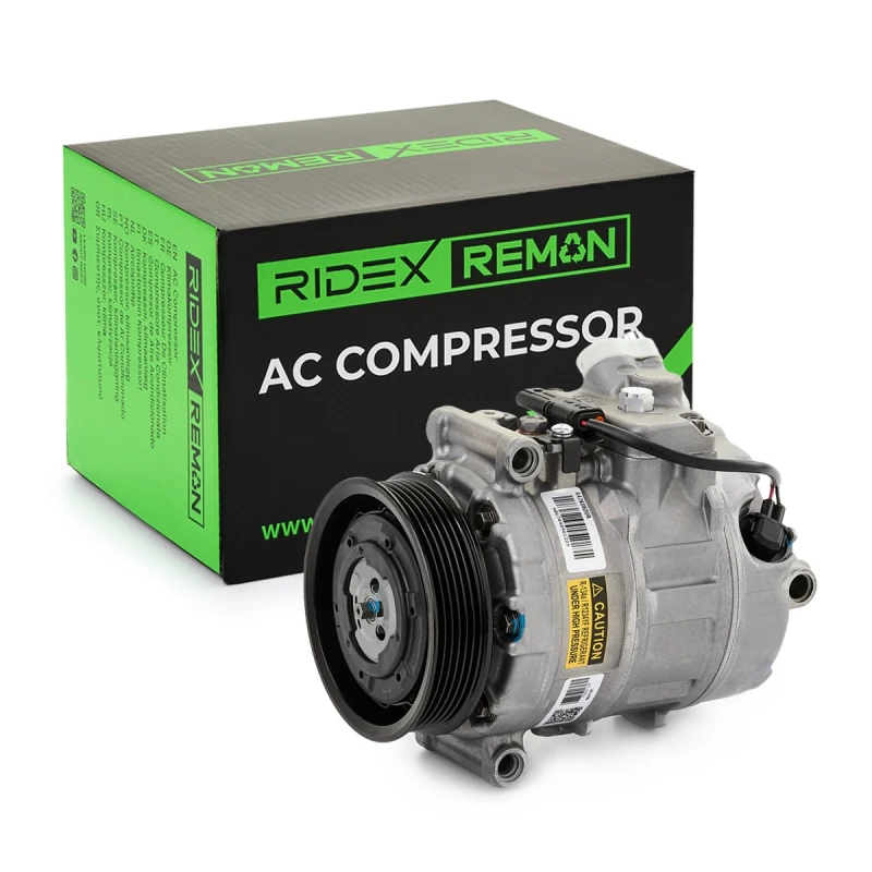 Image of RIDEX REMAN 447K0820R AC Compressor PAG 46, with gaskets/seals Compressor,air conditioning (447)