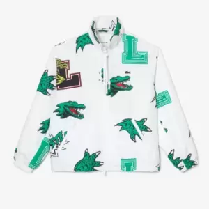 Image of Unisex Lacoste Holiday Water-Repellent Taffeta Jacket Size 6 - XL White