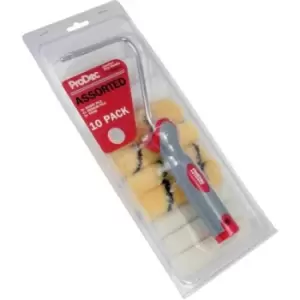 Image of ProDec 10Pk 4" Assorted Mini Rollers & Frame- you get 12