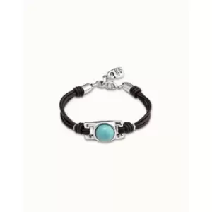 Image of Darling Turquoise Leather Natural Stone Bracelet