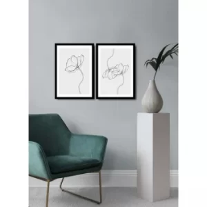 Image of 2PSCTCIZ-008 Multicolor Decorative Framed MDF Painting (2 Pieces)