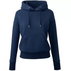 Image of Anthem Womens/Ladies Organic Hoodie (L) (Navy)
