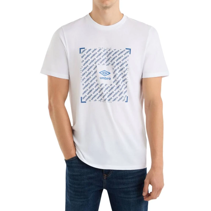 Image of Umbro Umbro Men Ftbl Graphic T-Shirt in White Size: Medium White M Male 5063652568286