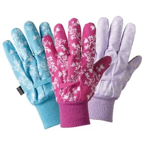 image of Briers Birds and Branches Cotton Gloves - Pack of 3