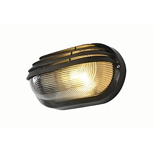 Image of Coast Puck Black Oval Eyelid Bulkhead Light - 60W