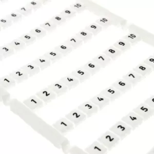 Image of Wago 248-502. Marker Card, Horiz, 1-10, Strip Of 10