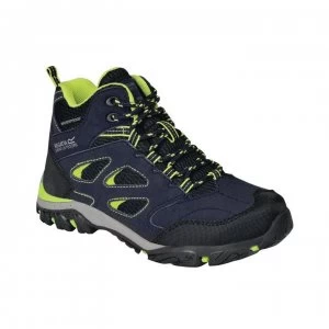 Image of Regatta Holcombe IEP Junior Waterproof Walking Boots - Navy/LmePnch