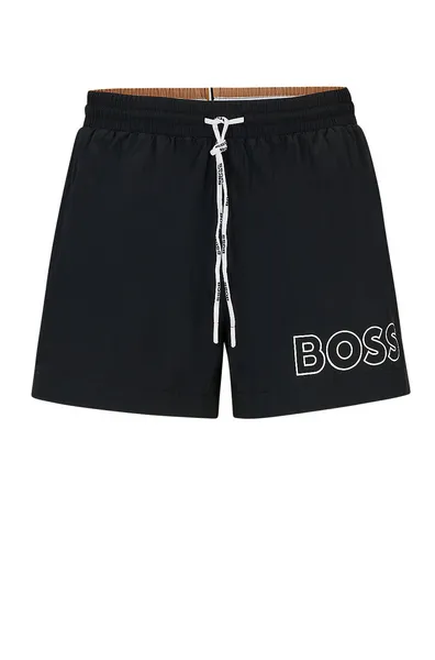 image of BOSS Swimwear Mooneye Shell Swimming Trunks - L Black Swimwear and Beachwear male 50469280-001 L