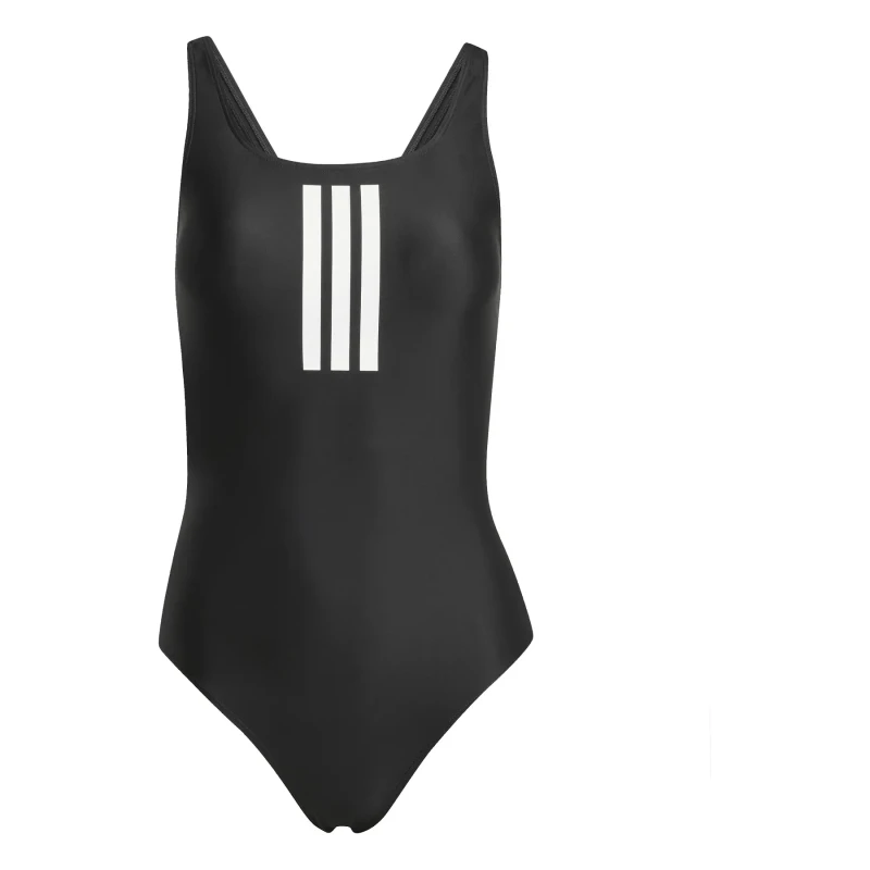 Image of Womens V-back one Piece swimsuit adidas 3-Stripes Noir Female 34