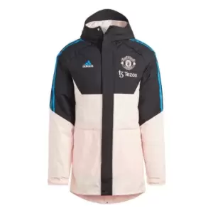 image of adidas Manchester United Condivo 22 Stadium Parka Mens - Black / Icey Pink