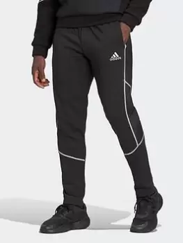 Image of adidas Q4 Fleece Pant, Black/Silver Size M Men