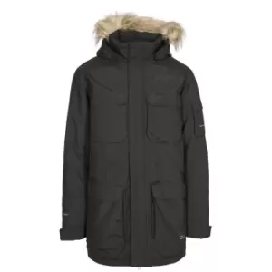 Image of Trespass Mens Pixilation Deluxe Hooded Weatherproof Rain Jacket (XXS) (Black)