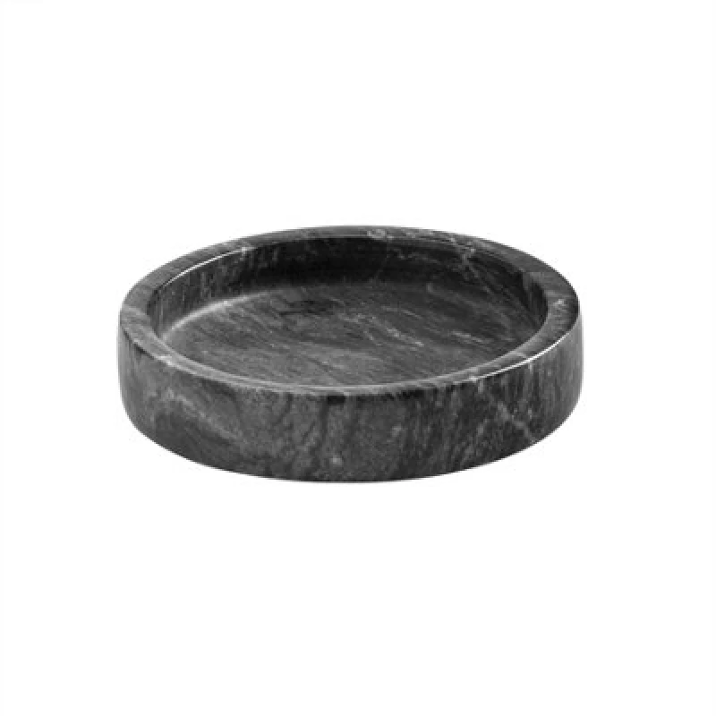 Image of Argon Tableware Marble Wine Bottle Coaster 10cm Black Grey