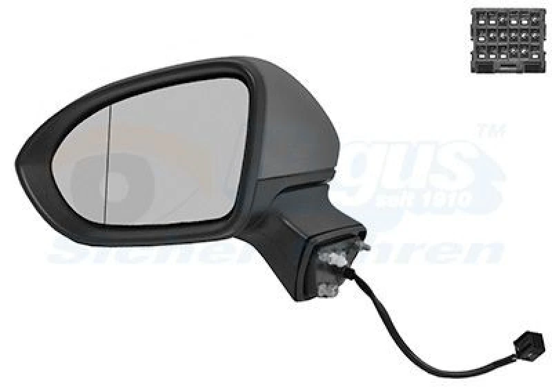 Image of VAN WEZEL Wing mirror VAN WEZEL 3810817