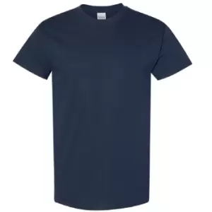 image of Gildan Mens Heavy Cotton Short Sleeve T-Shirt (Pack Of 5) (5XL) (Navy)