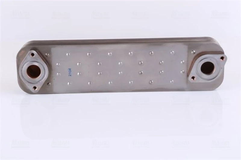 Image of NISSENS 91132 Oil Cooler without filter, without gaskets/seals Steel Oil Cooler,engine oil (469)