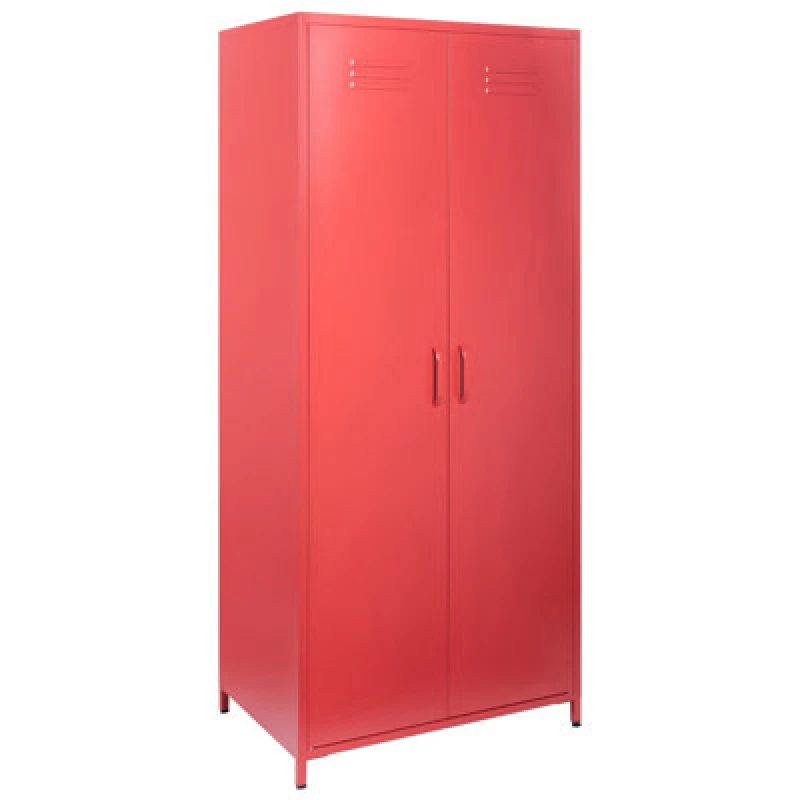 Image of Beliani Storage Unit Varna Metal Red