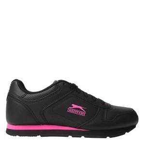 image of Slazenger Classic Ladies Trainers - Black/Cerise