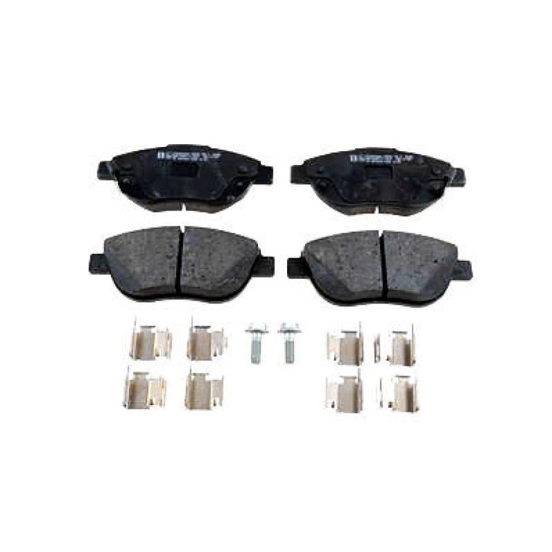 Image of ZIMMERMANN 24549.190.2 Brake pad set Front Axle, with acoustic wear warning, with sliding plate, with bolts/screws Brake Pad Set,disc brake (402)