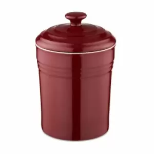 image of Barbary & Oak 23Cm Ceramic Storage Jar - Red