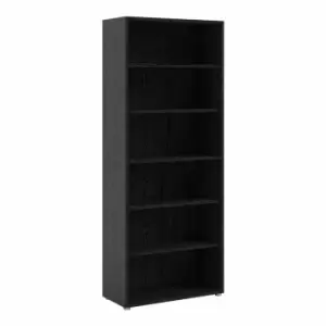 image of Prima Bookcase 5 Shelves In Black Woodgrain