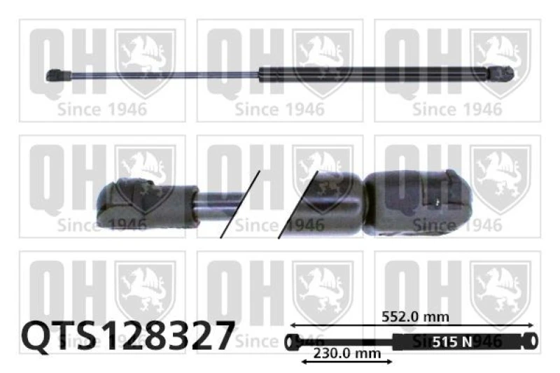 Image of QUINTON HAZELL Tailgate strut QUINTON HAZELL QTS128327