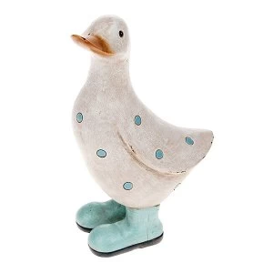 Image of David's Polka Dot Duck Small Aqua Ornament