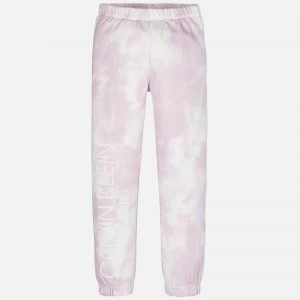 Calvin Klein Jeans Girl's Cloud Aop Sweatpants - Digital Cloud - 14 Years