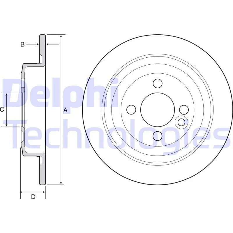 Image of DELPHI Brake disc DELPHI BG4560C
