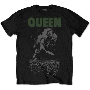 image of Queen - News of the World 40th Full Cover Unisex X-Large T-Shirt - Black