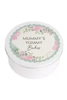 image of Personalised Abstract Rose Cake Tin - White