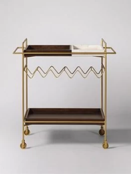 image of Swoon Hansel Drinks Trolley - Brass