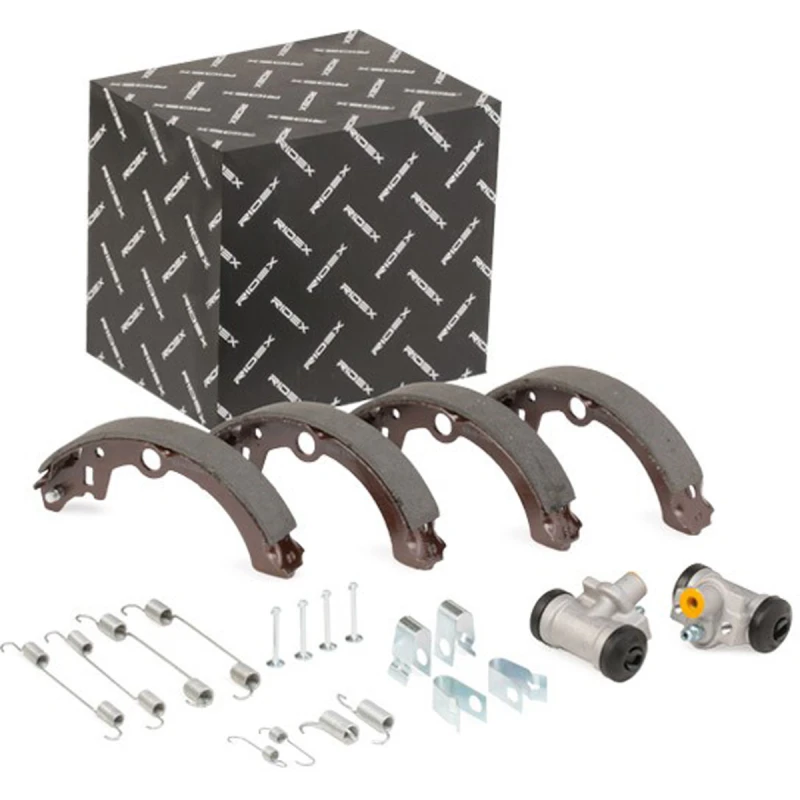 Image of RIDEX 3859B0079 Brake Set, drum brakes Rear Axle, with wheel brake cylinder Aluminium Brake Set,drum brakes (3859)