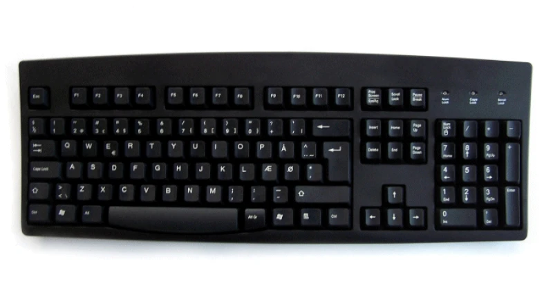 Image of Accuratus KYBAC260-USBBLKDKHY; Danish language USB & PS2 full size