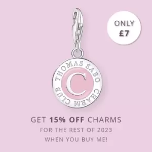 image of THOMAS SABO Silver Pink Charmista Coin Member Charm