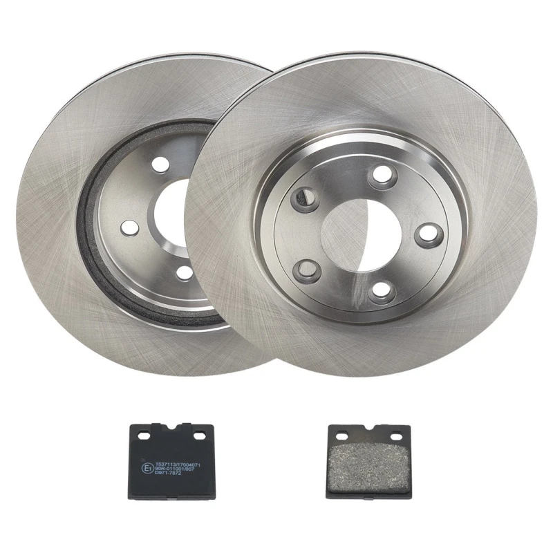 Image of RIDEX 3405B2407 Brake disc and pads set Rear Axle, Brake Disc Type: internally vented, excl. wear warning contact Brake Set,disc brakes (3405)