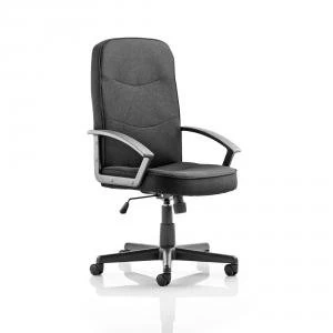 Image of Trexus Harley Executive Chair With Arms Fabric Black Ref EX000034