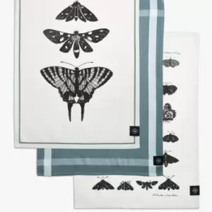 Image of Set of 3 Kew Living Jewels Tea Towels White
