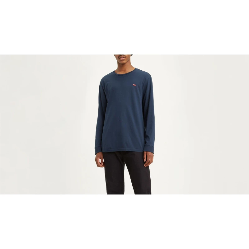 Image of Levis Long Sleeve Organic Home T-Shirt Dress Blues male M
