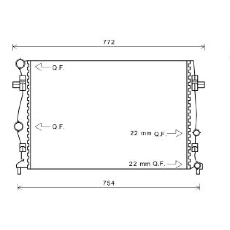 Image of Engine radiator DIEDERICHS DCM3474