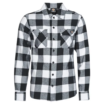 Image of Dickies NEW SACRAMENTO SHIRT BLACK mens Long sleeved Shirt in Black - Sizes XXL,S,M,L,XL,XS
