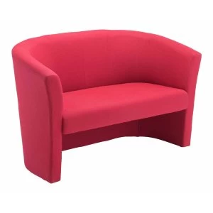 Image of TC Office Tub 2 Seater Reception Sofa, Claret
