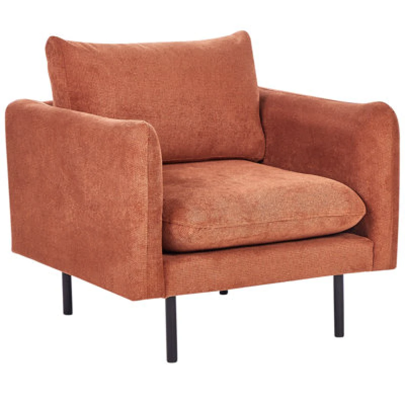 Image of Beliani Armchair Vinterbro Chenille Golden Brown