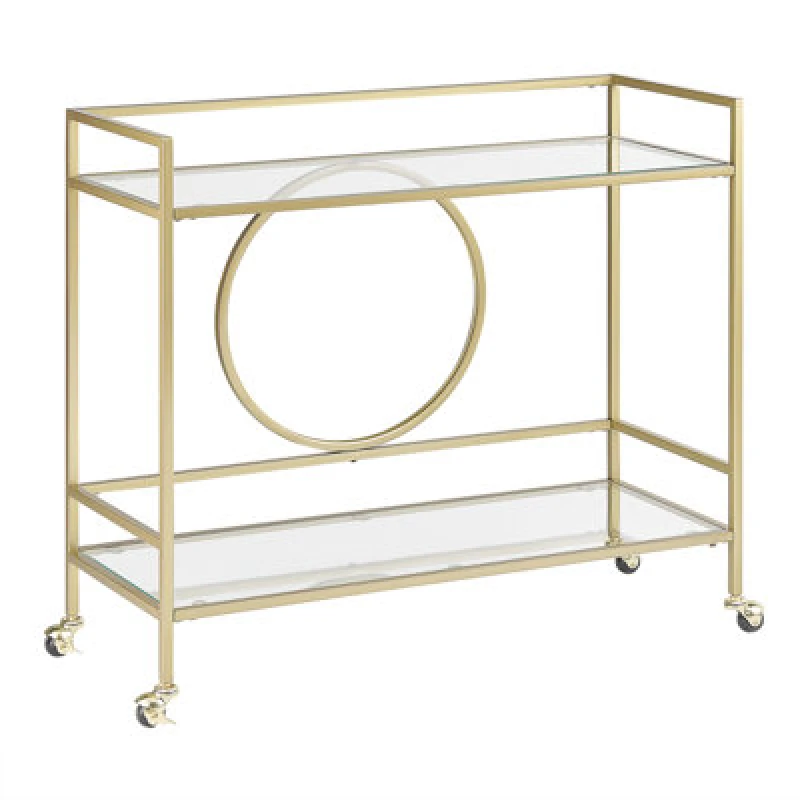 Image of Beliani Kitchen Trolley Kerry Metal Gold