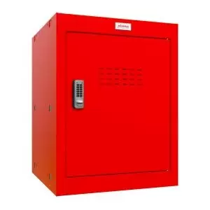 image of Phoenix CL Series Size 2 Cube Locker in Red with Electronic Lock