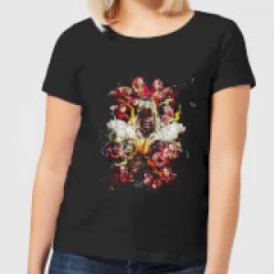 Image of Avengers Endgame Distressed Thanos Womens T-Shirt - Black