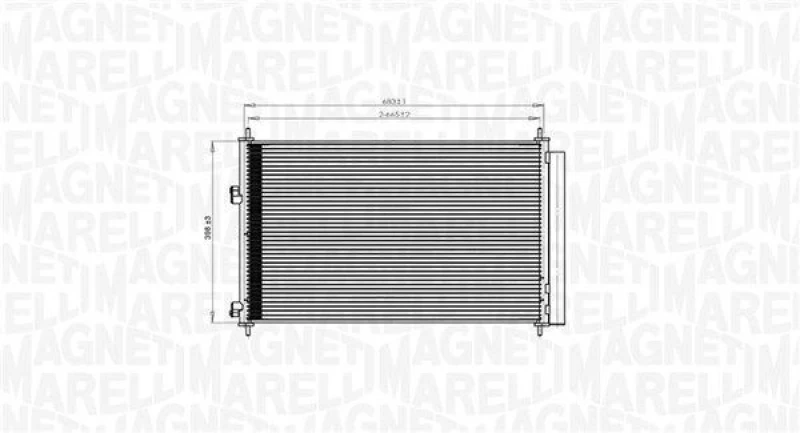 Image of MAGNETI MARELLI Air conditioning condenser MAGNETI MARELLI 350203742000